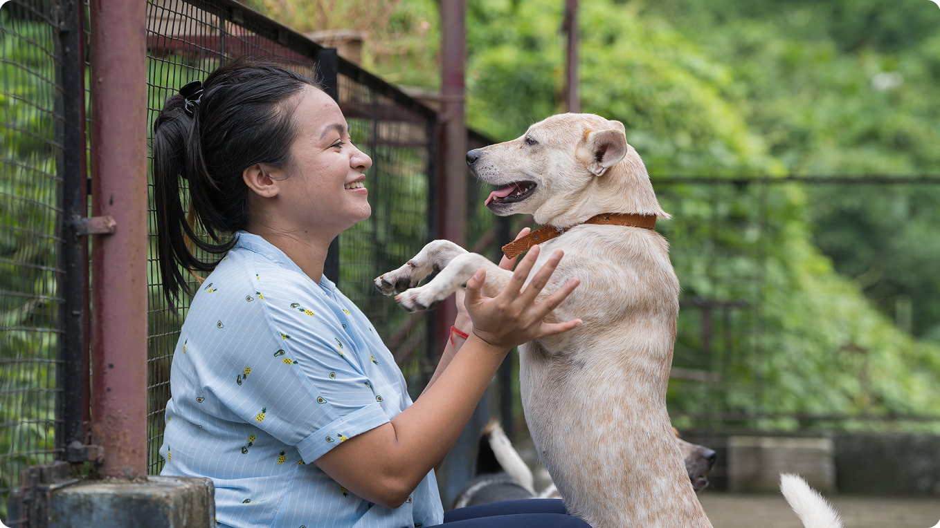 Woman and her dog